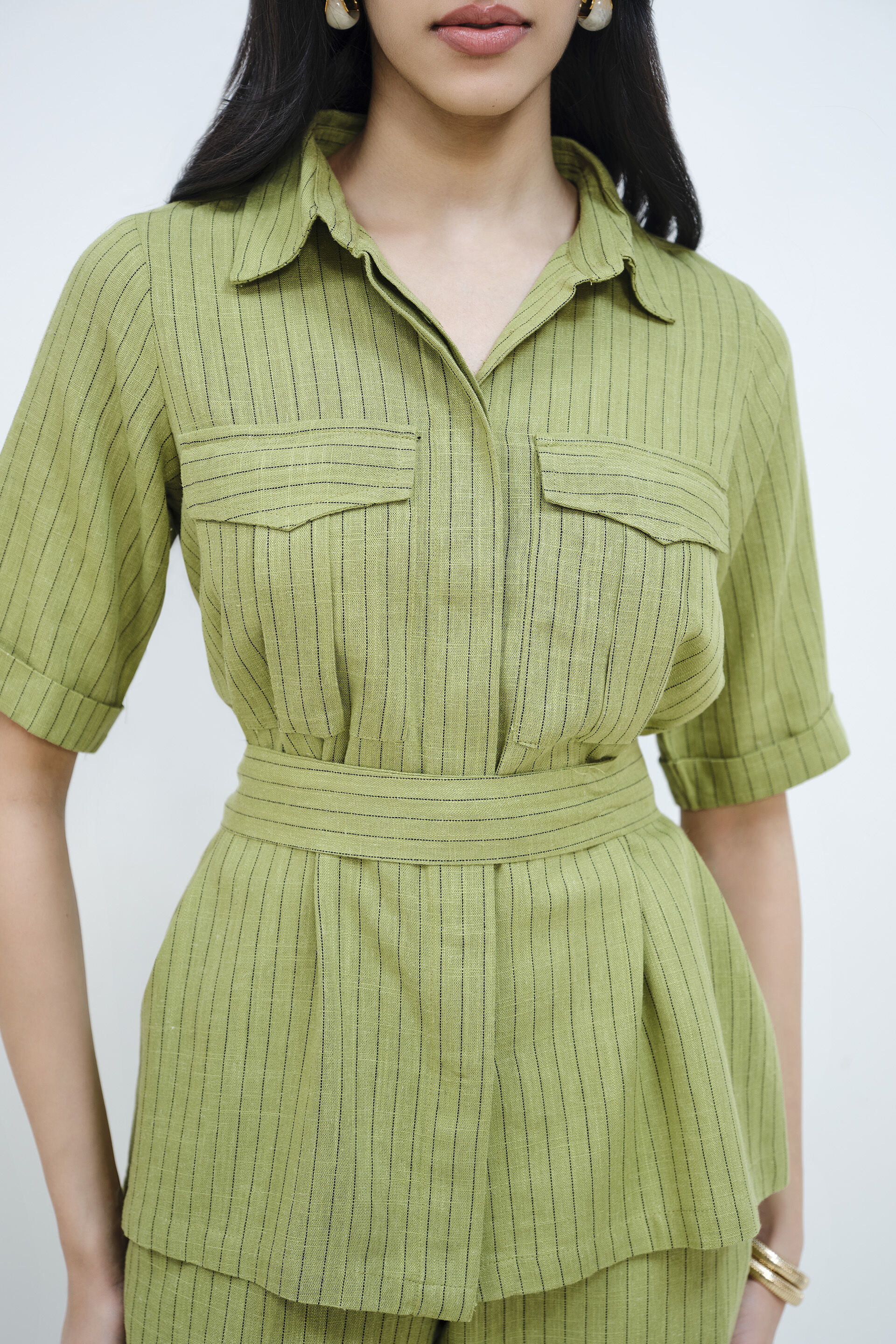 Maple Green Pinstripe Set, Green, image 4